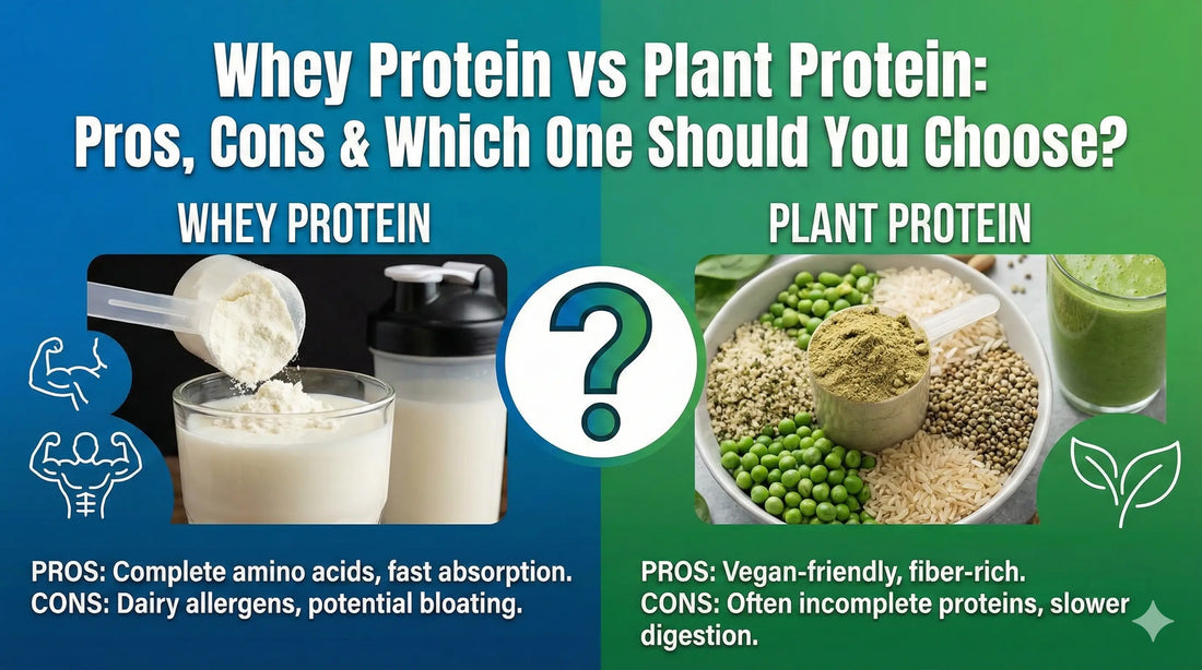 Whey Protein vs Plant Protein: Pros, Cons & Which One Should You Choose?
